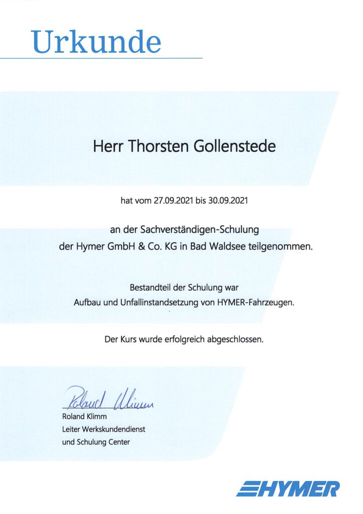 Zertifikat für Homer Fortbildung