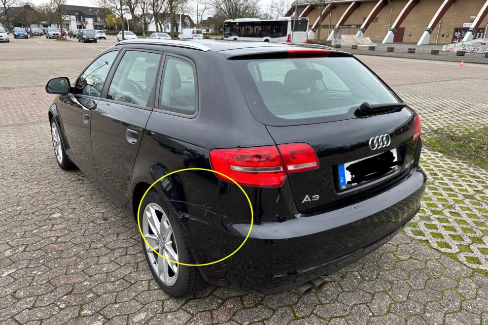 Parkplatzrempler Gesamtaufnahme